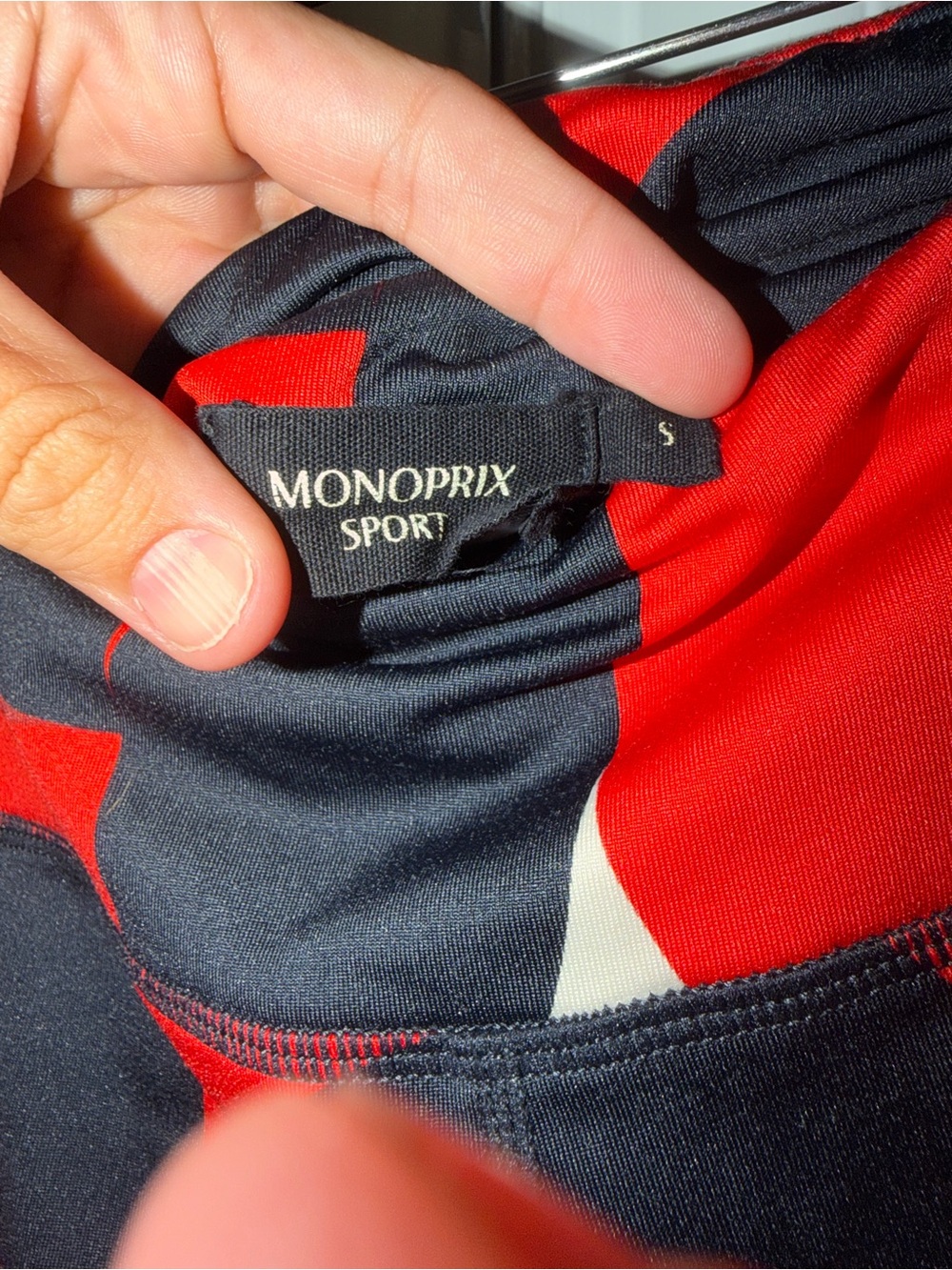 Monoprix Sport Women's Red and Black Leggings